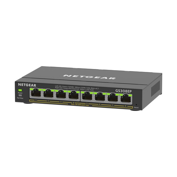 8PT GE Plus Switch W/POE+