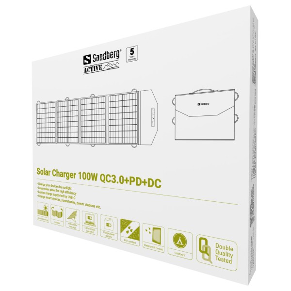 Solar Charger 100W QC3.0+PD+DC