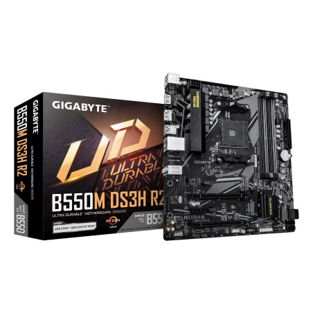 Placa Base Gigabyte B550M DS3H R2 Socket AM4/ DDR4/ PCIe 4.0/ Micro AT