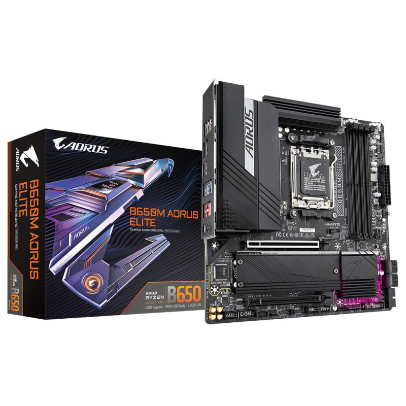 Placa Gigabyte B650M Aorus ELITE,AMD,AM5,B650,4DDR5,256GB,HD | APLIUM