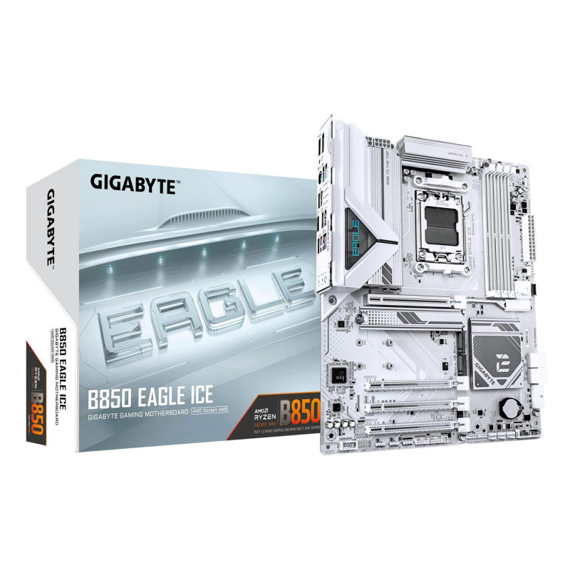 Placa Gigabyte B850 Eagle Ice (BLANCO),AMD,AM5,B850,4DDR5,25 | APLIUM