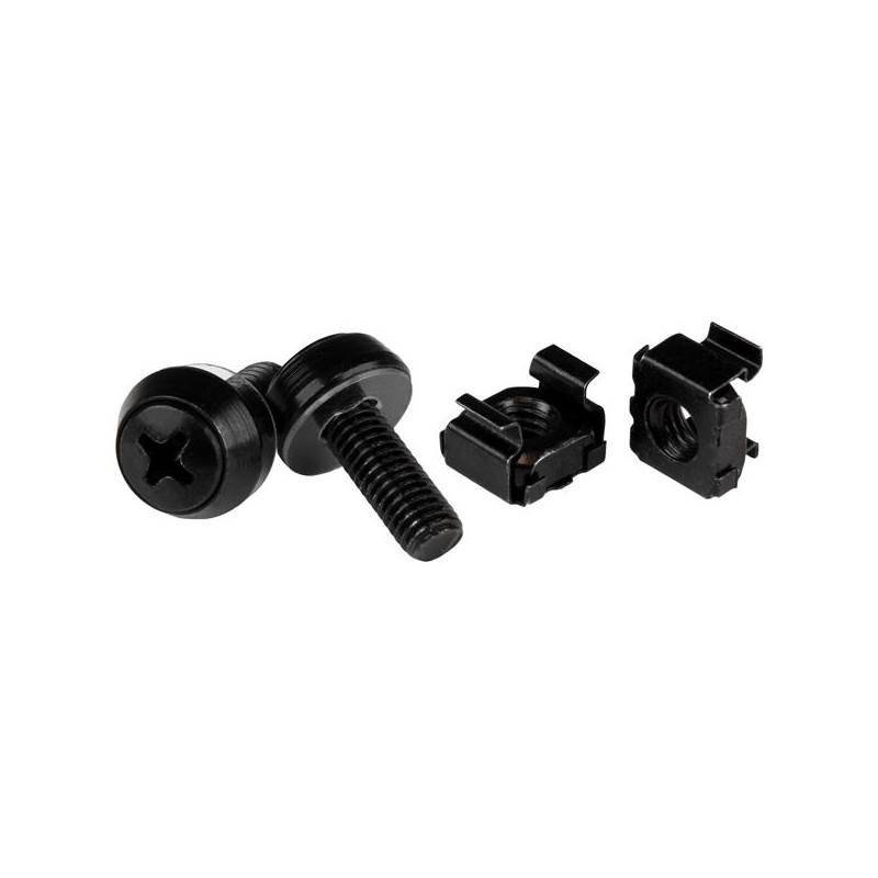 M6 Screws+Cage Nuts - 100 Pack Black