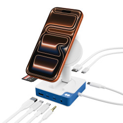 HyperDrive Flex MagCharge USB-C Hub Blu