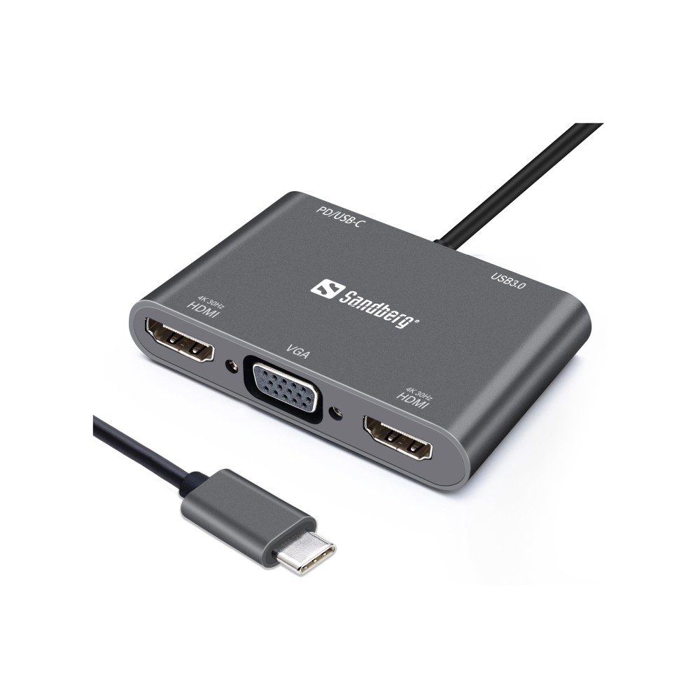 USB-C Dock 2xHDMI+1xVGA+USB+PD USB-C Dock 2xHDMI+1xVGA+USB+PD