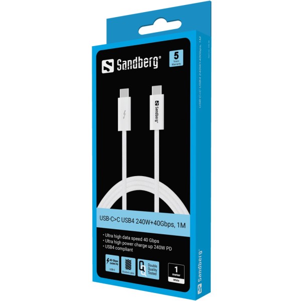 USB-C-C USB4 240W+40Gbps, 1M