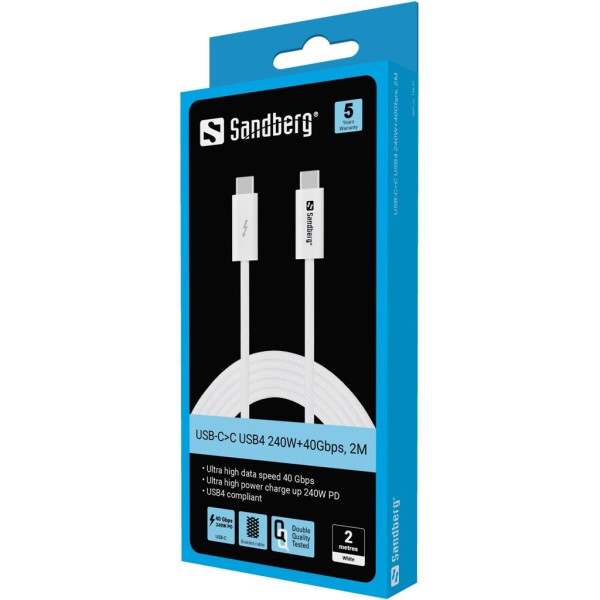 USB-C-C USB4 240W+40Gbps, 2M