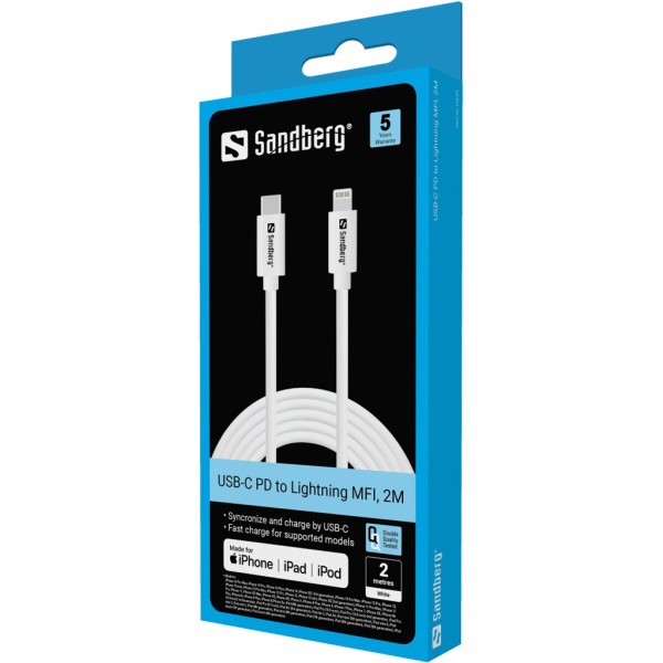 USB-C PD to Lightning MFI, 2M