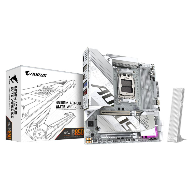 GIGABYTE B850M AORUS ELITE WIFI6E ICE Placa Base - Procesado | APLIUM