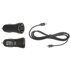 Cig-plug adapter, USB-A/C
