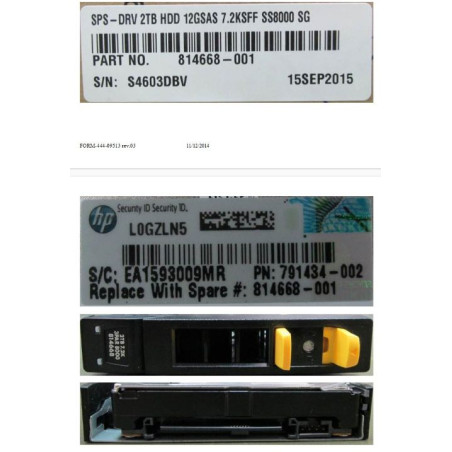DRV 2TB HDD 12GSAS 7.2KSFF