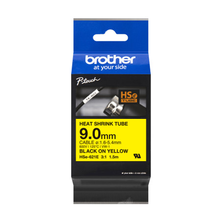 9.0MM BLACK ON YELLOW HEAT SHRINK TAPE