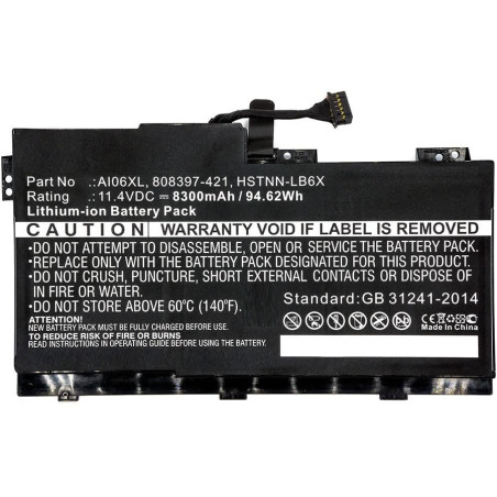 Laptop Battery for HP 95.76Wh
