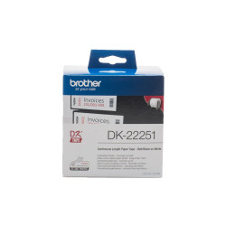 Brother DK22251 - Red Black On White Continuous Paper 62MM | APLIUM