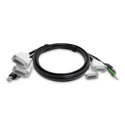 Dual-DVI KVM Cable USB 2.0 3.5mm TAA