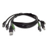 Dual-HDMI KVM Cable USB 2.0 3.5mm TAA
