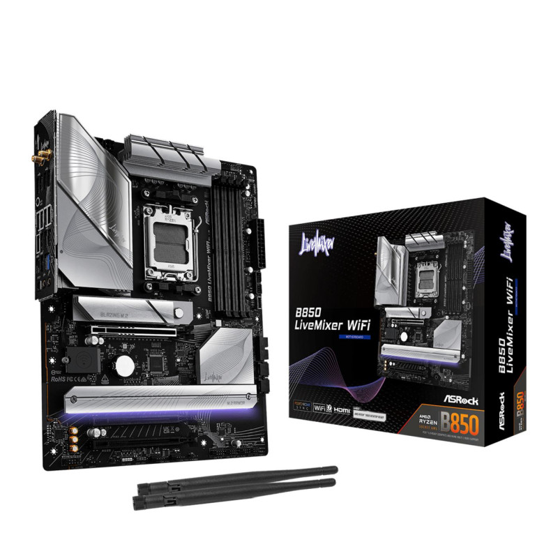 Placa Asrock B850 Livemixer WIFI,AMD,AM5,B850,USB20G,WIFI7,A | APLIUM