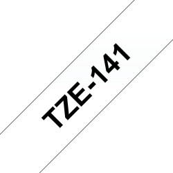 TZE141 18MM BLACK ON CLEAR