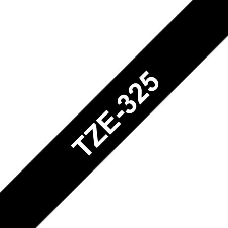 TZE325 9MM WHITE ON BLACK TAPE