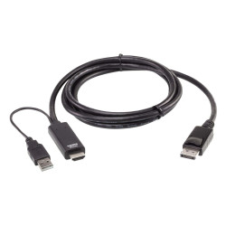 Aten Conversor HDMI A Dp Display Port True 4K 1.8M (2L-7D02H | APLIUM
