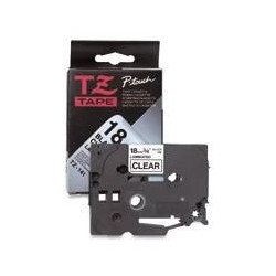 Tape Black On Clear 18mm
