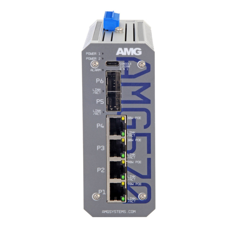 Ind 6 Port Managed Switch, 2x