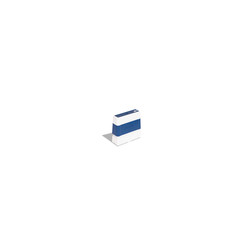 Pack 6 bleu self-inking stamps 10x60mm