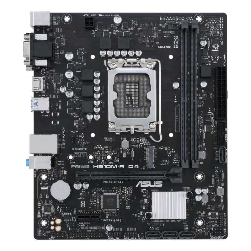 Placa Base Asus Prime H610M-R D4 Socket 1700/ DDR4/ PCIe 4.0/ Micro AT