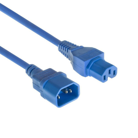 Blue power cable C14 to C15,