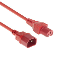 Red power cable C14 to C15,