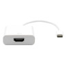 USB3.1 C-HDMI. M/F. White 20cm