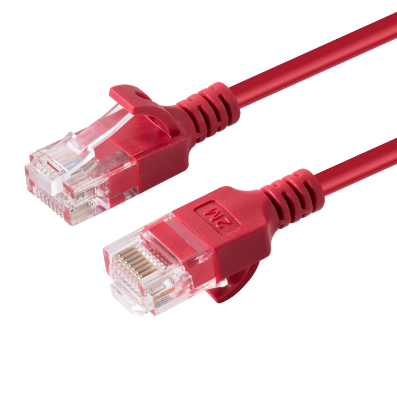 U/UTP CAT6A Slim 0.5M Red