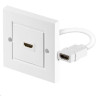 HDMI wall socket 1 port white