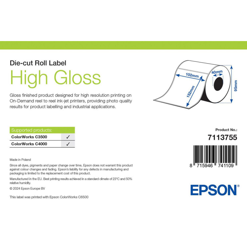 High Gloss Label - Continuous
