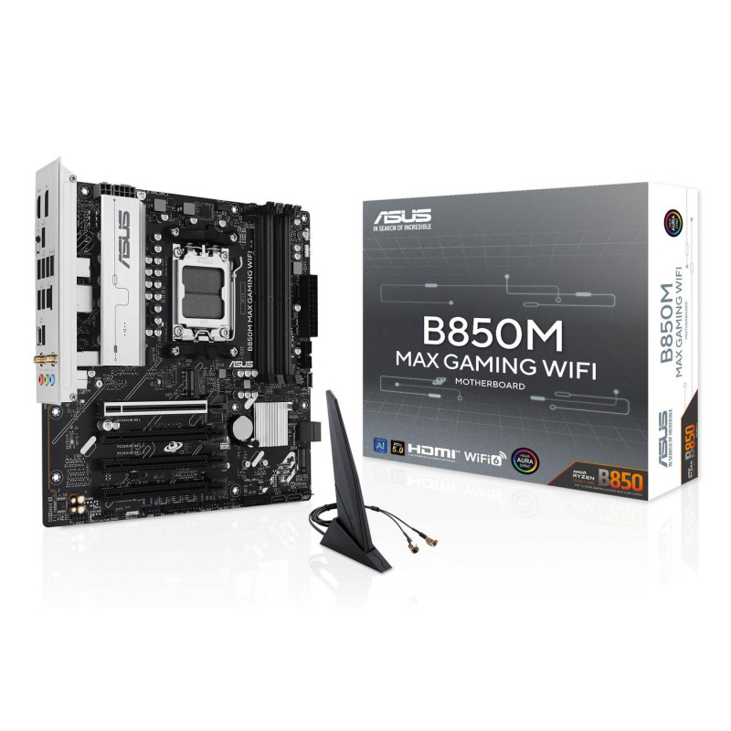 ASUS B850M MAX GAMING WIFI AMD B850 Zócalo AM5 micro ATX | APLIUM