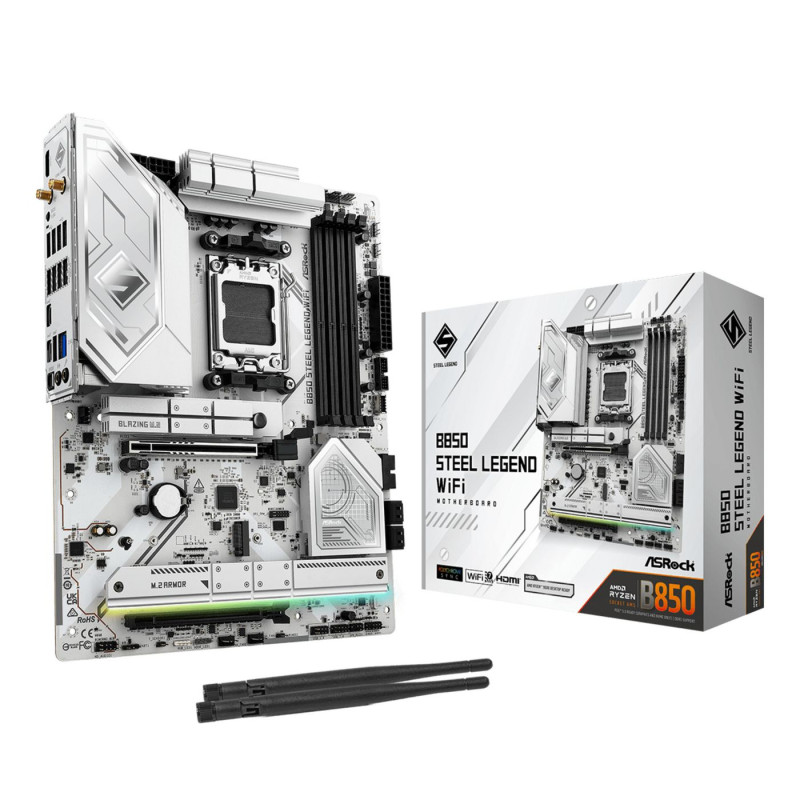 Placa Asrock B850 Steel Legend WIFI,AMD,AM5,B850,USB20G,WIFI | APLIUM