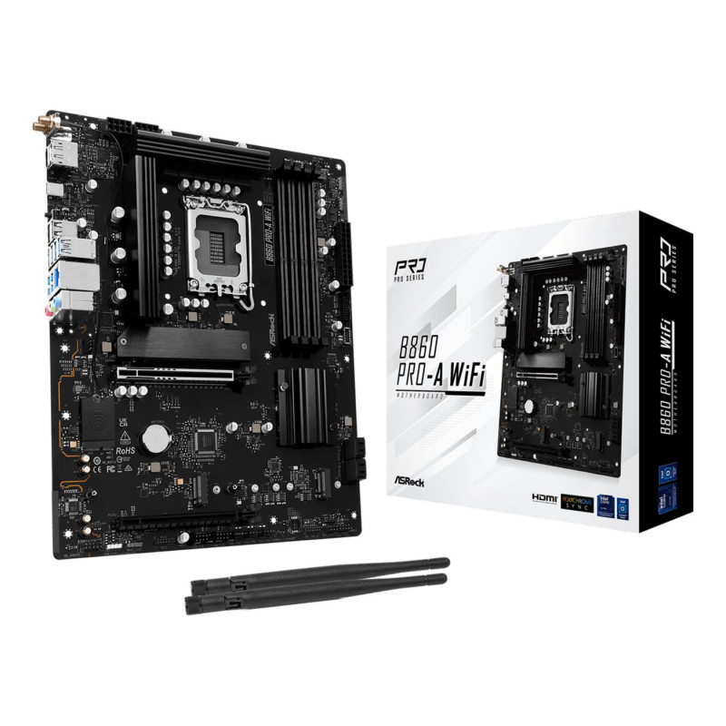 Placa Asrock B860 Pro-a WIFI,INTEL,1851,B860,4DDR5,256GB,1HD | APLIUM