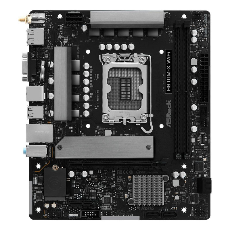 Placa Asrock H810M-X WIFI,INTEL,1851,H810,2DDR5,128GB,VGA+HD | APLIUM