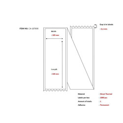 Ship-label 105 x 220mm,