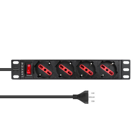 1U 10 inch 4 port Type F/J