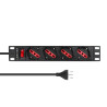 1U 10 inch 4 port Type F/J