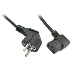 5m Schuko to C13 Angled Mains