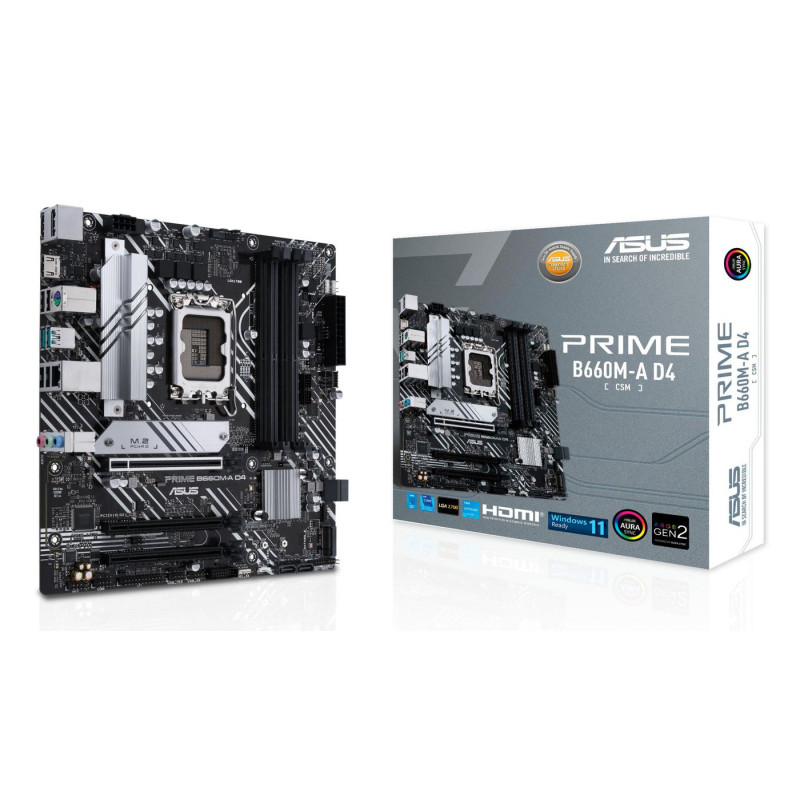 Placa Base Asus Prime B660M-A D4-CSM/ Socket 1700/ DDR4/ PCIe 4.0/ Mic