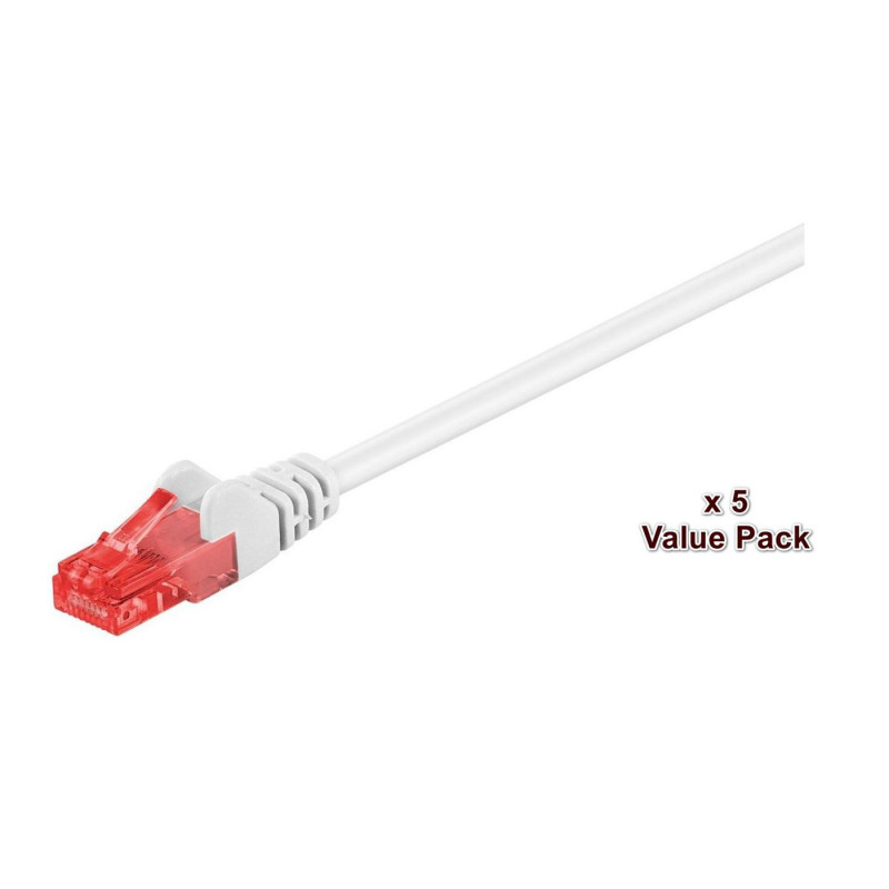 U/UTP CAT6 15M White 5 PACK