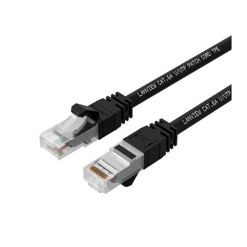 CAT6A S/FTP 1m Black LSZH,