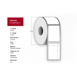 Label 57 x 51mm, Core 25mm, | APLIUM