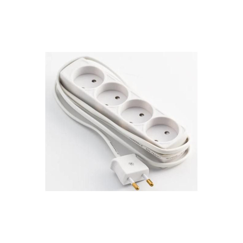 4-way power stripno earth,