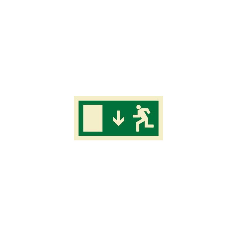 200X100 DOWN EXIT SIGN