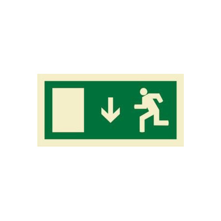 200X100 DOWN EXIT SIGN