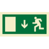 200X100 DOWN EXIT SIGN