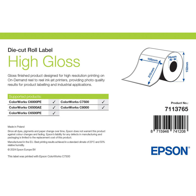 High Gloss Label, Die-Cut
